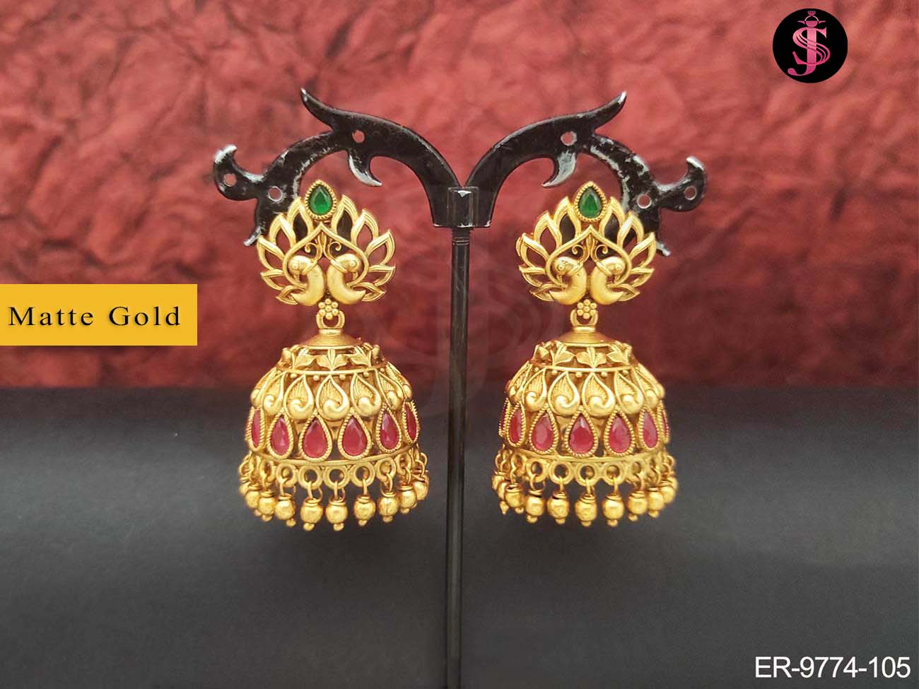 Designer Peacock Party Wear Antique Earring