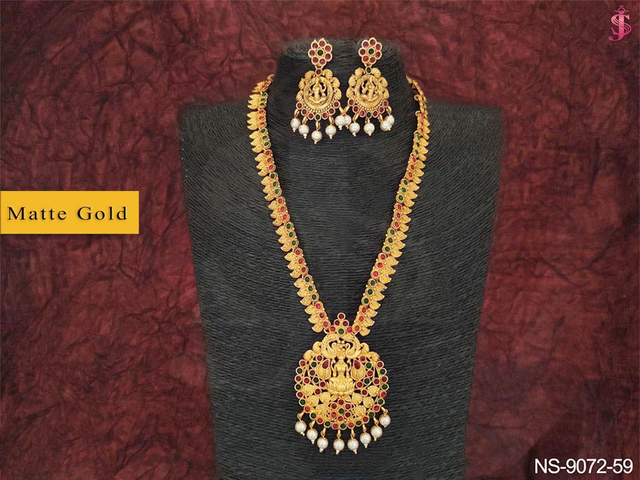 Long Temple Necklace Set