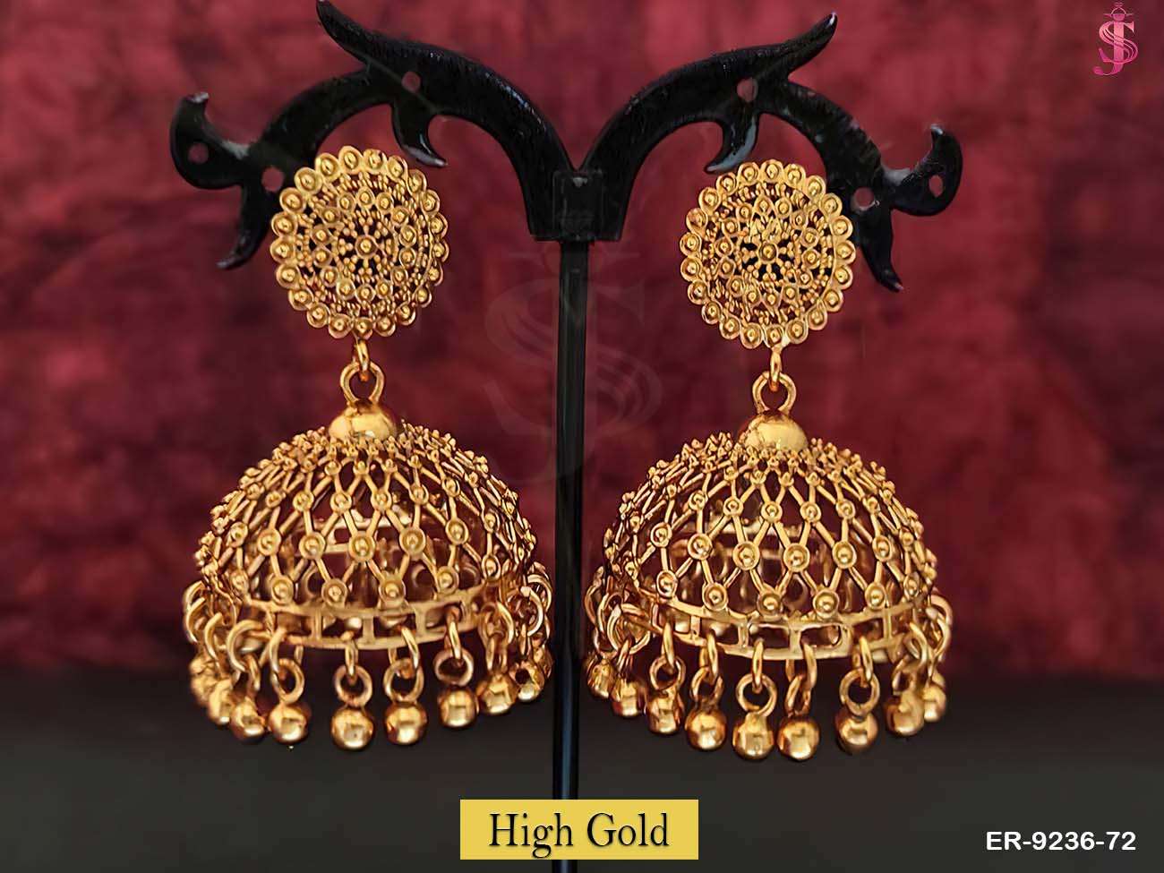 Round Big long jhumka earring