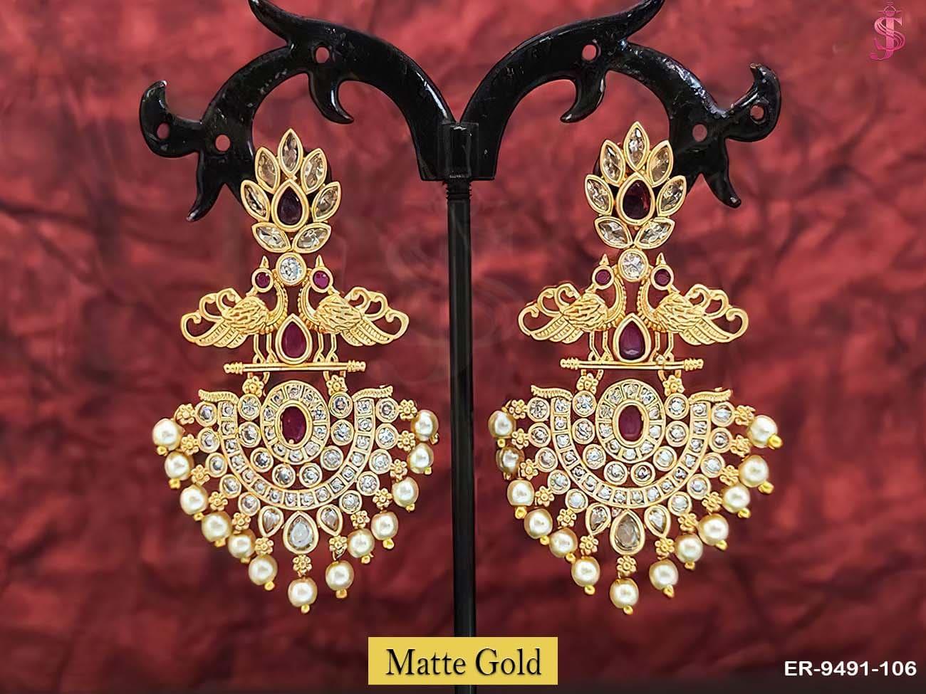 Dual Peacock Kemp Earring