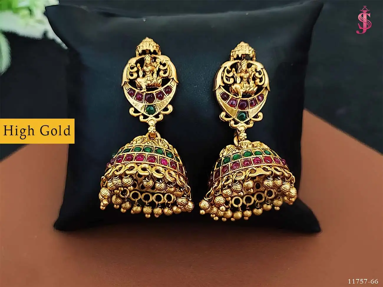 God Laxmi Temple jhumka earring