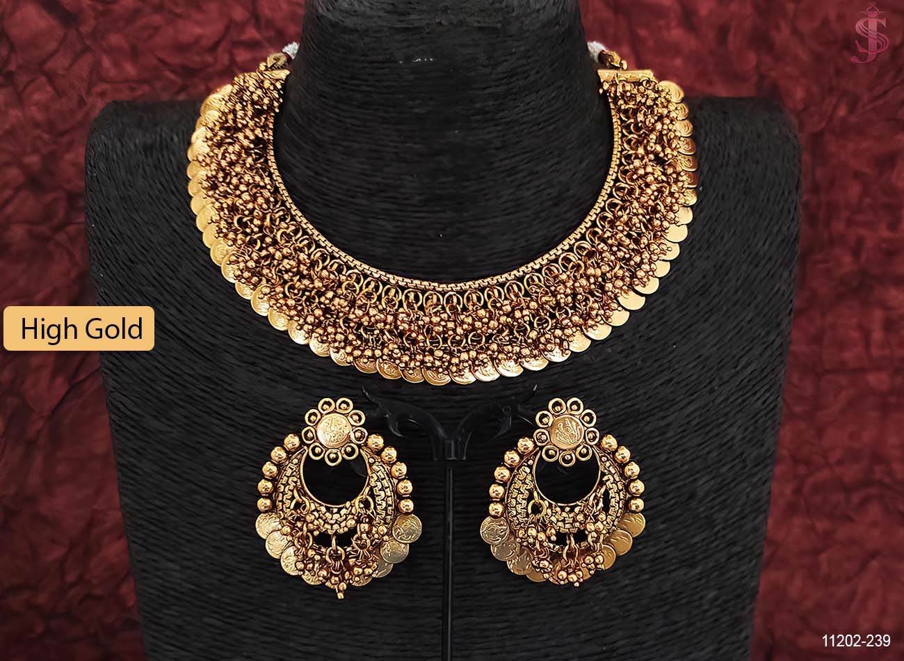 God laxmi temple necklace set