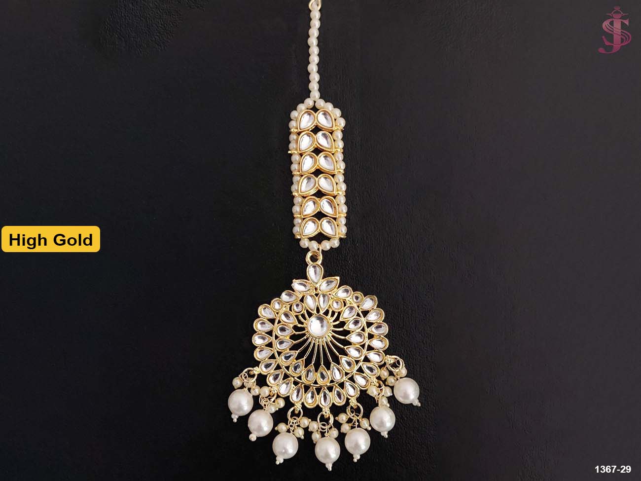 beautiful kundan stone party wear kundan maang tikka