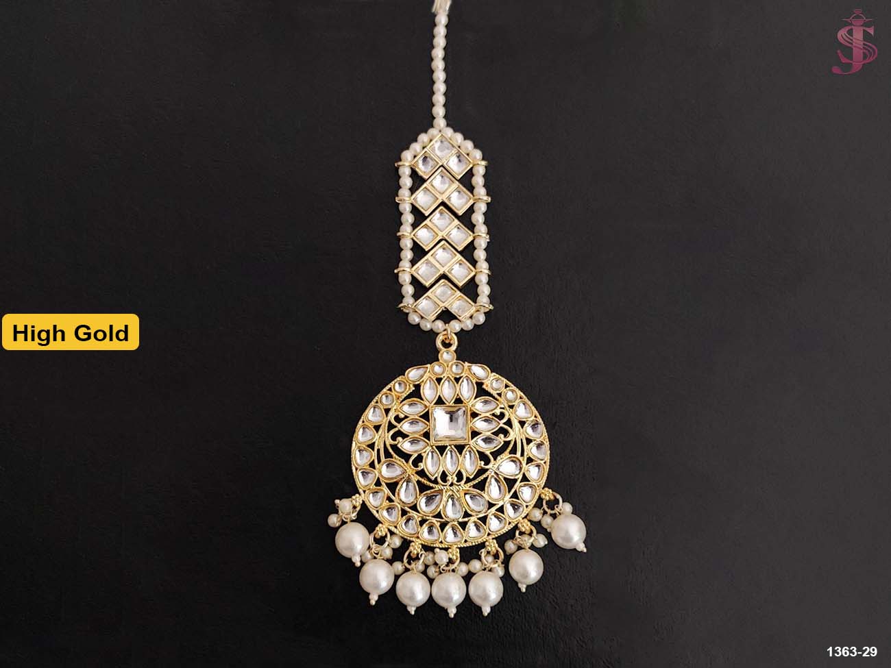 beautiful kundan stone party wear kundan maang tikka