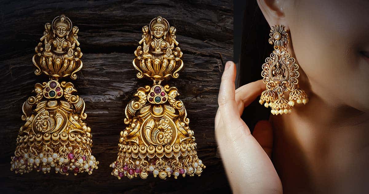 Temple Jhumka Earring Temple Jewellery Collection