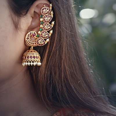 peacock earring