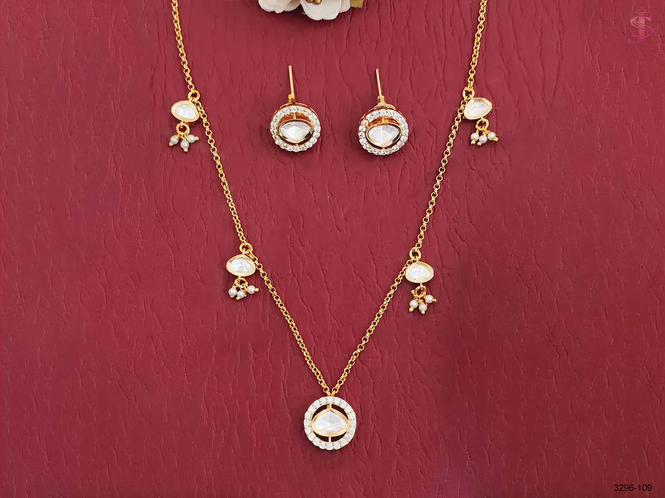 long kundan pendant set