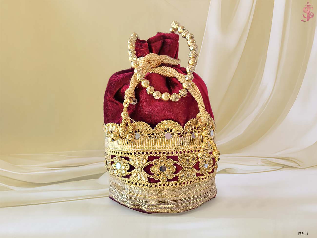 Red Bridal Style Potli