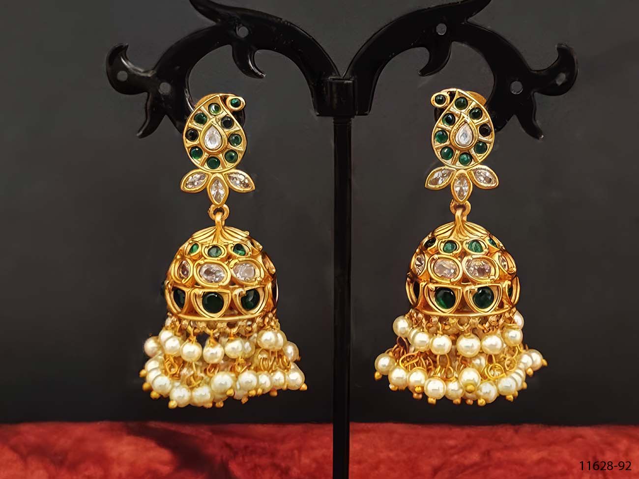 Paan shape Antique jhumka earring