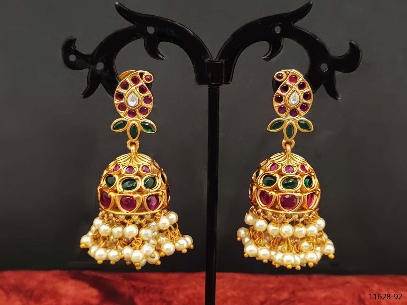 Paan shape Antique jhumka earring