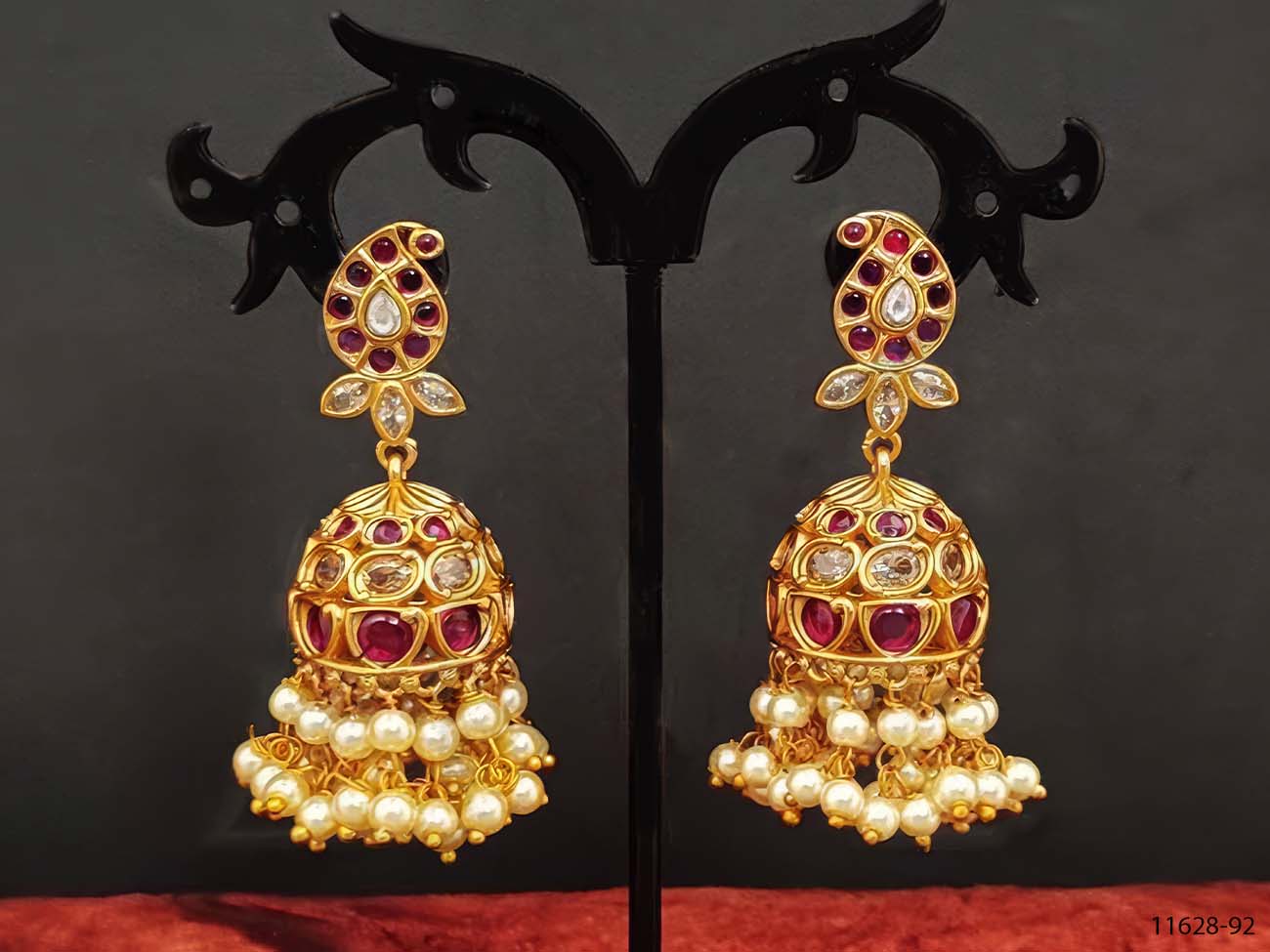 Paan shape Antique jhumka earring
