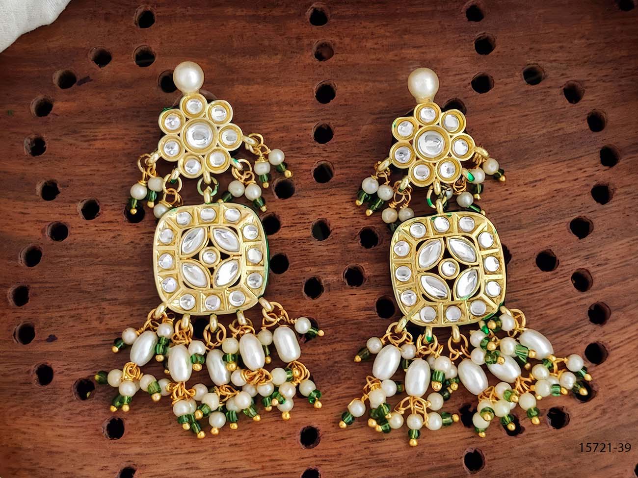 High Gold Polish Antique Earrings