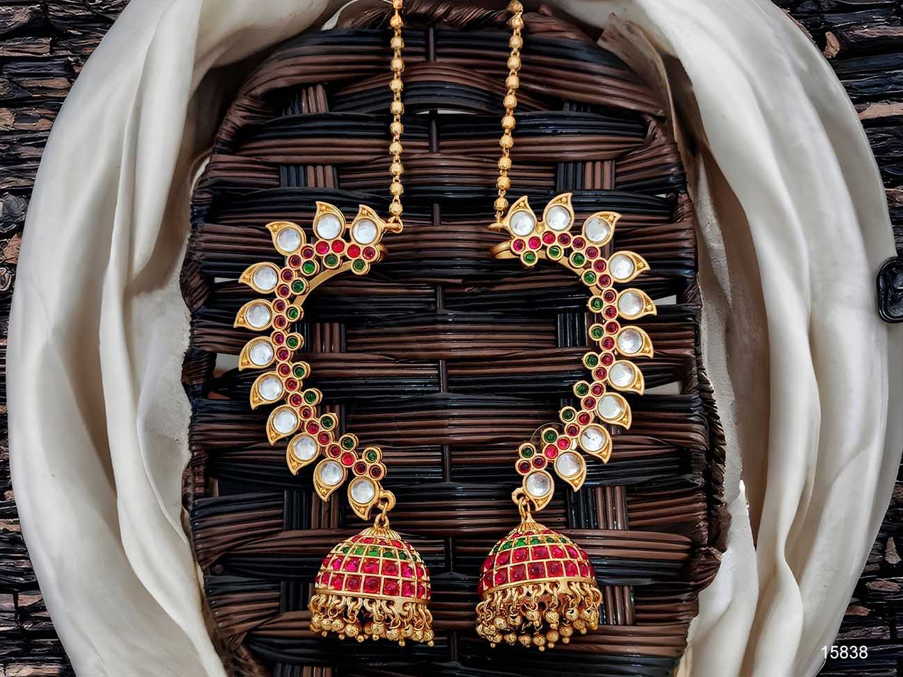 Antique High Gold Polish Jhumka Earrings for Women ER-15838RG-98-VSHD