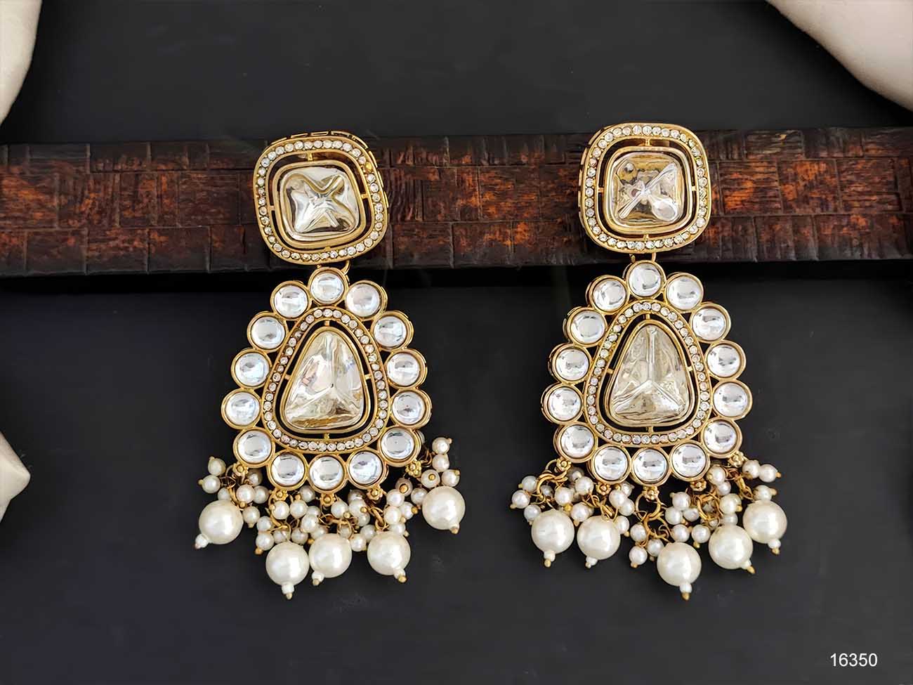 Kundan Mehendi Polish Fancy Earrings ER-16350MO-63-DH HD