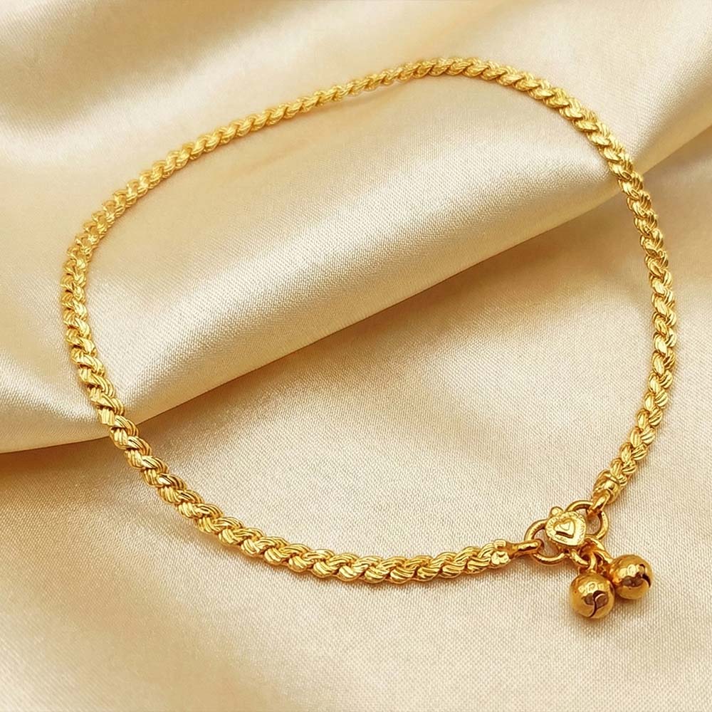 Antique Design High Gold Polish Party Wear Payal for Women & Girls | Fancy Traditional Anklet for Weddings & Festive Functions