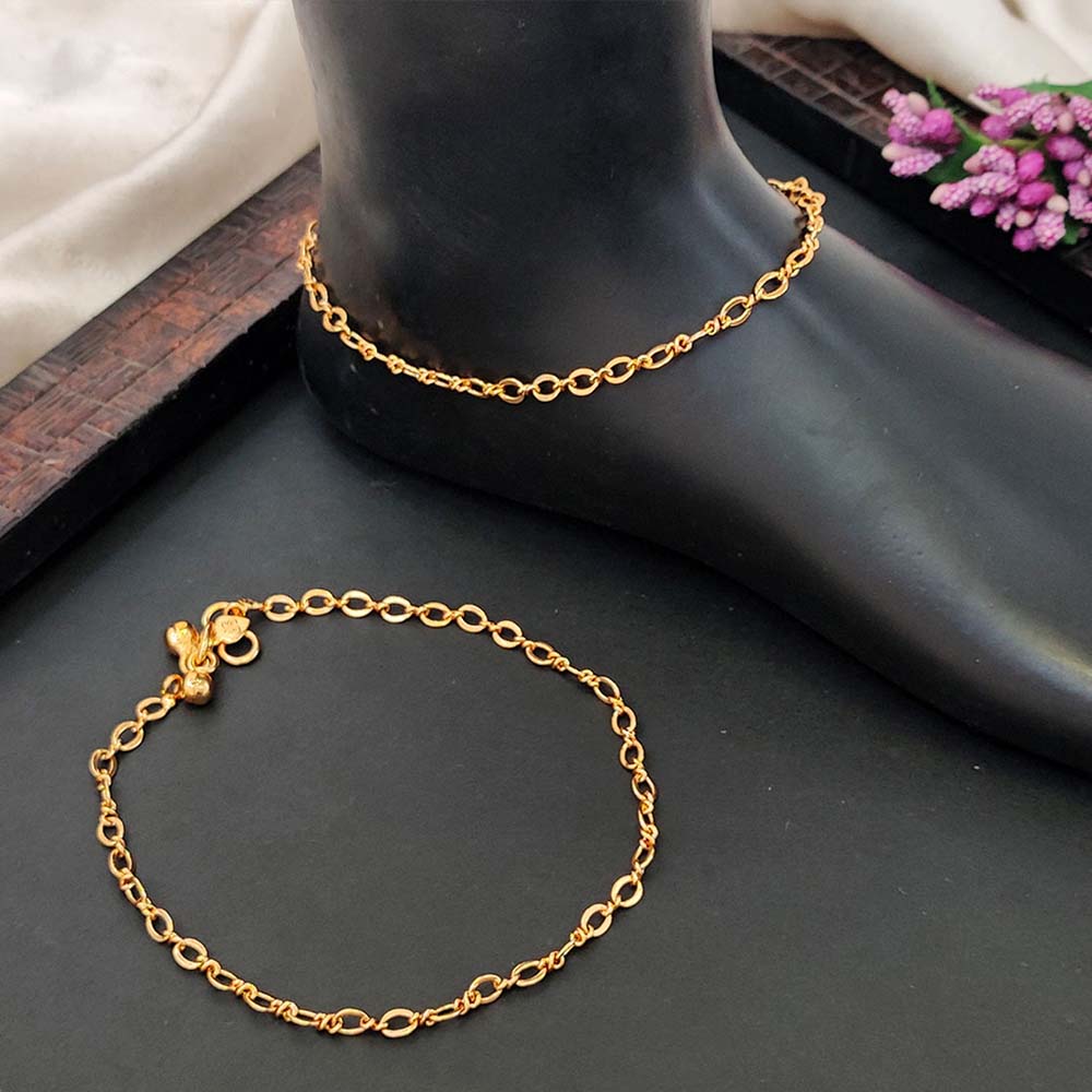 Beautiful Antique High Gold Polish Fancy Payal for Women & Girls | Designer Party & Festive Traditional Anklet for Saree & Lehenga