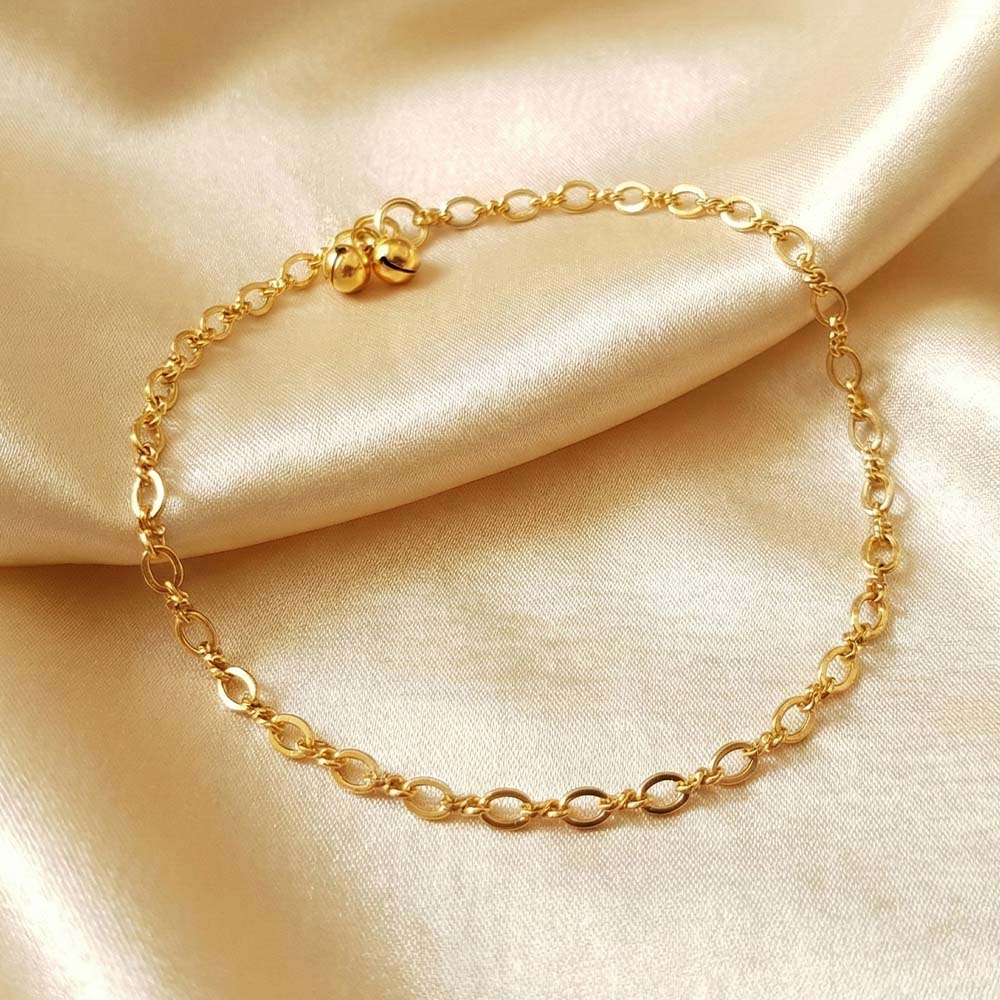 Beautiful Antique High Gold Polish Fancy Payal for Women & Girls | Designer Party & Festive Traditional Anklet for Saree & Lehenga