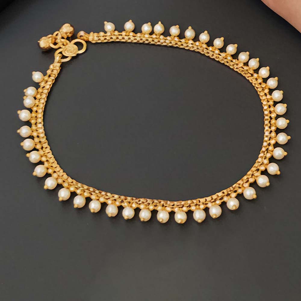 Antique Design High Gold Polish Party Wear Payal for Women & Girls | Fancy Traditional Anklet for Weddings & Festive Functions
